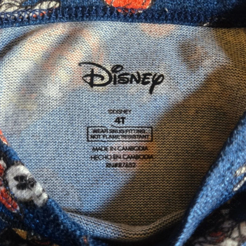 Disney Kids Mickey Mouse Friends Halloween Pajamas Set 2-Piece Snug Fit Blue 4T